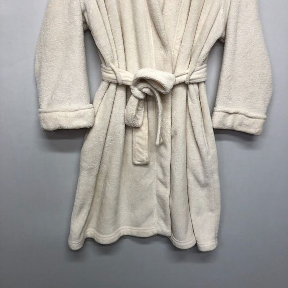 Ralph Lauren Women Polyester Fleece Bath Robe Size Extra Large White B220 -11 - Picture 12 of 15
